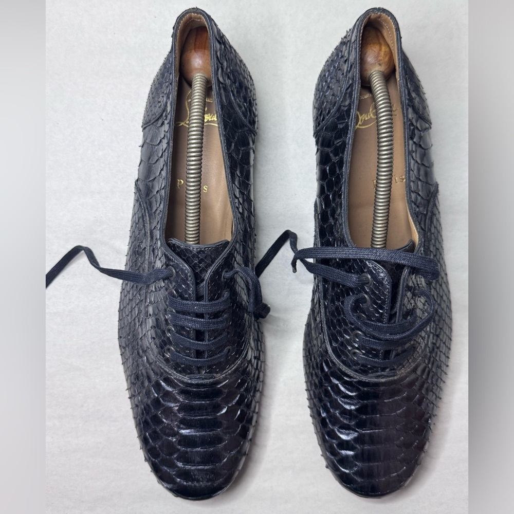Christian Louboutin python Derby shoes